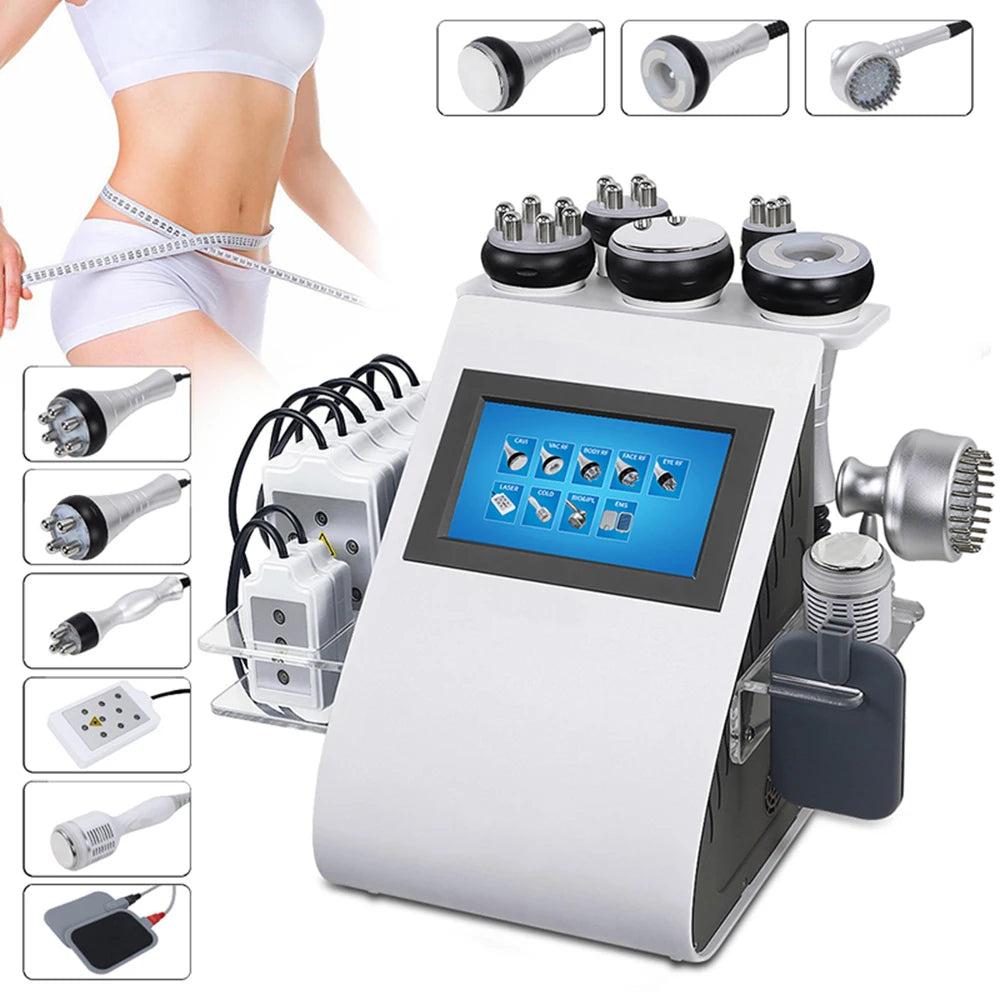 Newest 9 In 1 Lipolaser Cavitation Slimming Machine - RF Skin Lifting Radio Frequency - Wellness and Tech