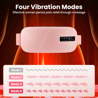 Women Menstrual Heating Pads Effective Hot Compress Period Relief Belt Rechargeable Heated Waist Massager Gifts for Female - Wellness and Tech