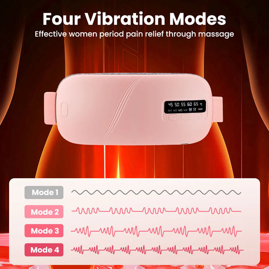 Women Menstrual Heating Pads Effective Hot Compress Period Relief Belt Rechargeable Heated Waist Massager Gifts for Female - Wellness and Tech