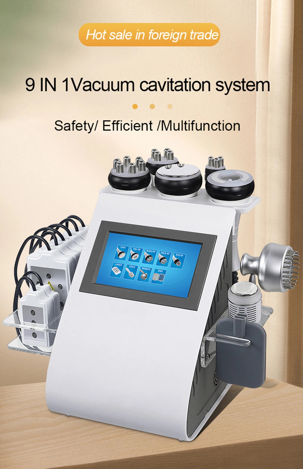 Newest 9 In 1 Lipolaser Cavitation Slimming Machine - RF Skin Lifting Radio Frequency - Wellness and Tech