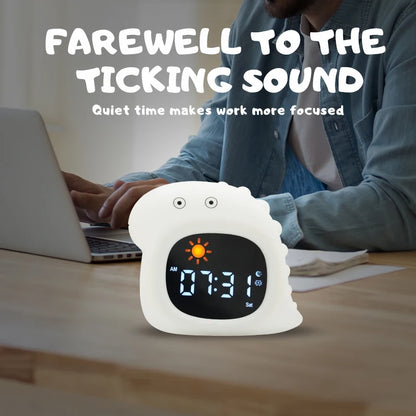 Night Light Clock | Musical Alarm Clock | Led Night Table Light Children Sleep Training