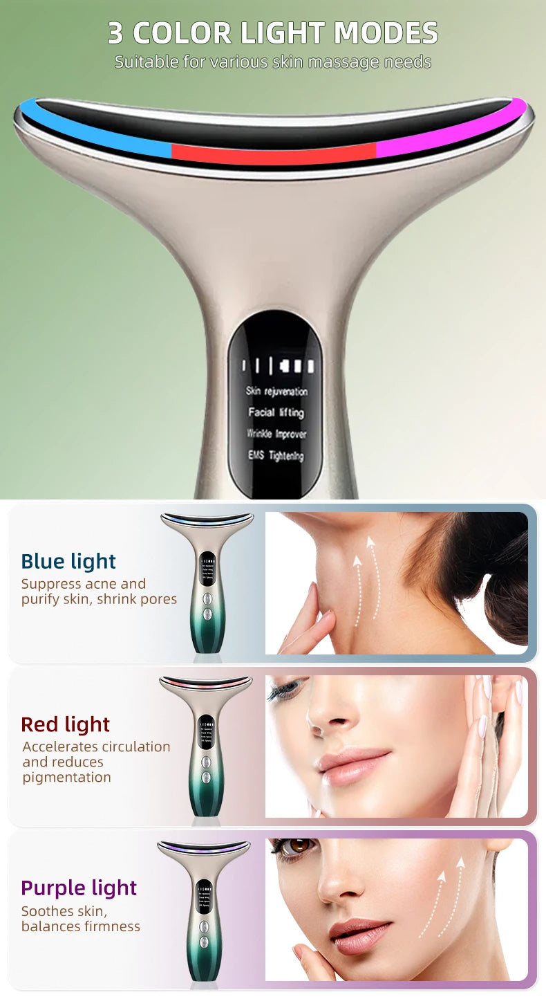 RF Skin Tightening | Face Lifting Device for Wrinkle | Anti Aging Ems Skin Rejuvenation - Wellness and Tech