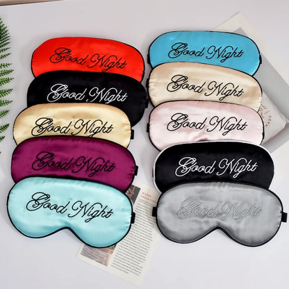 Embroidered Silk Sleep Mask - Wellness and Tech