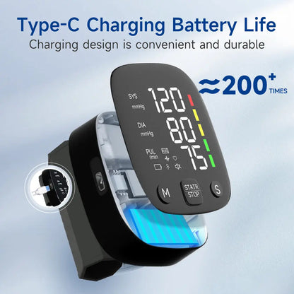 Large Screen Rechargeable Digital Wrist Blood Pressure Monitor