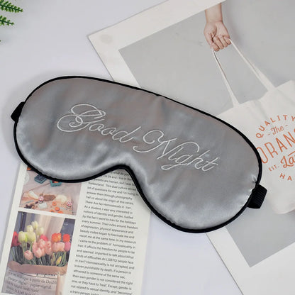 Embroidered Silk Sleep Mask - Wellness and Tech