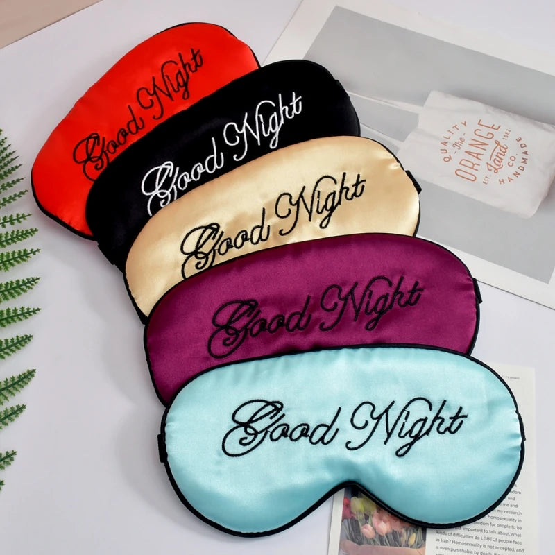 Embroidered Silk Sleep Mask - Wellness and Tech