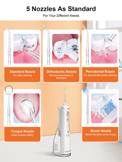 Adult Portable Oral Irrigator - Water Flosser - Wellness and Tech