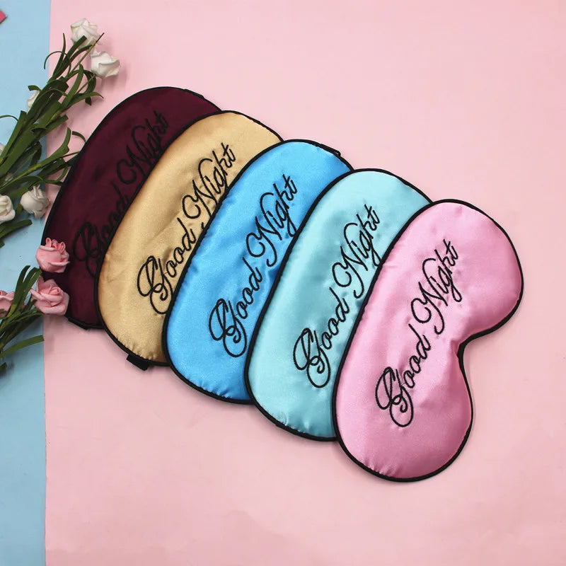 Embroidered Silk Sleep Mask - Wellness and Tech