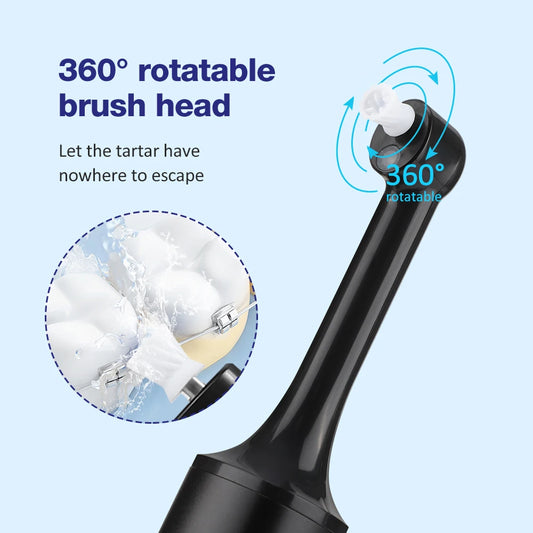 Rotatable Electric Tooth Polisher| Teeth Whitening Strips Set| Plaque Tartar Remover - Wellness and Tech