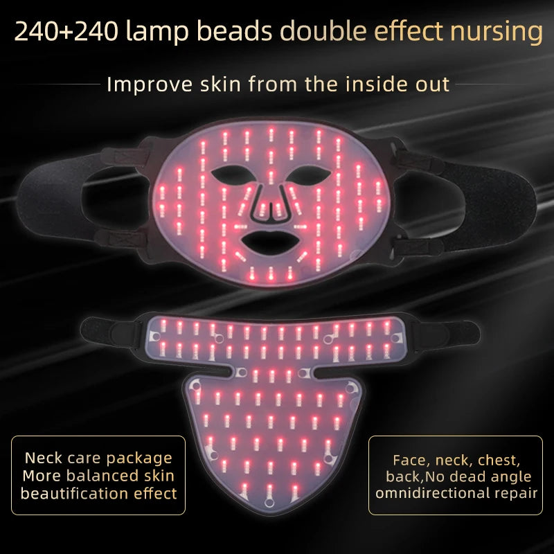 Silicone Infrared Red Light Therapy Face Mask for Skin Care Face Anti-aging - 4 Colours - Wellness and Tech