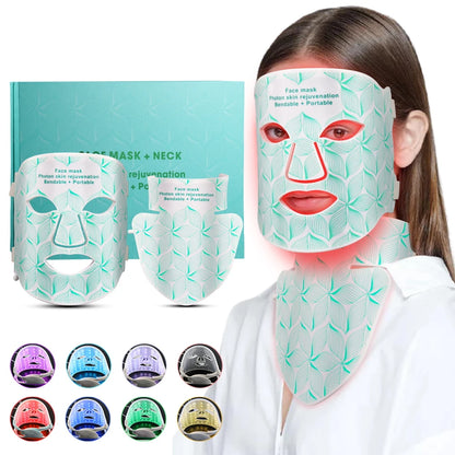 8 Colours Facial and Neck LED Mask - Wellness and Tech