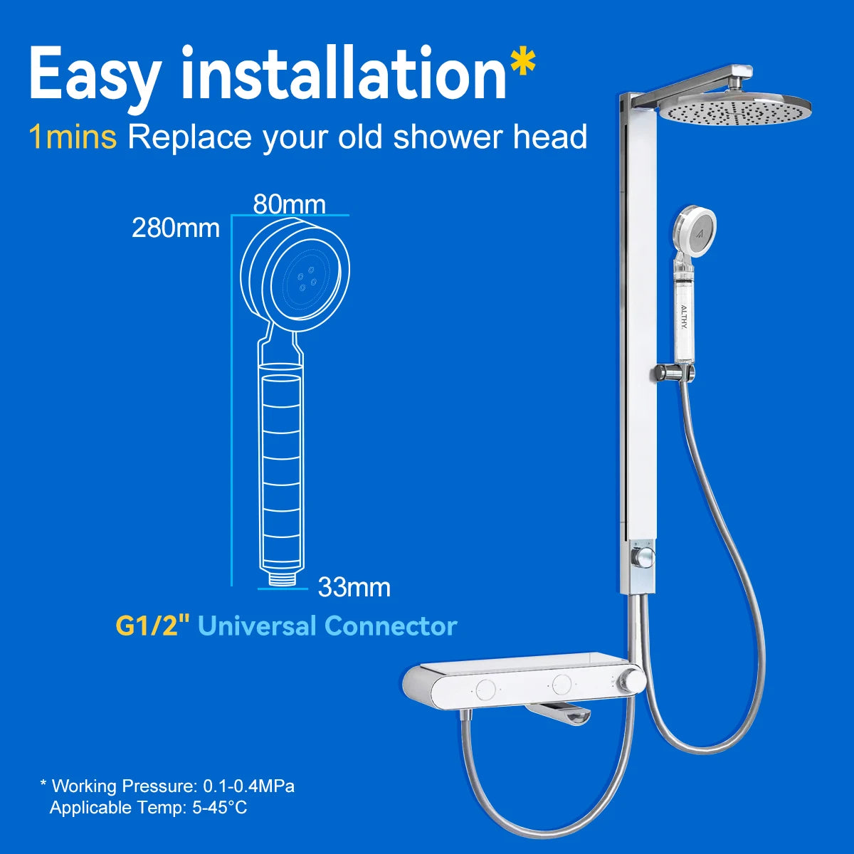 High Pressure SPA Handheld Shower Head Water Filter - Wellness and Tech