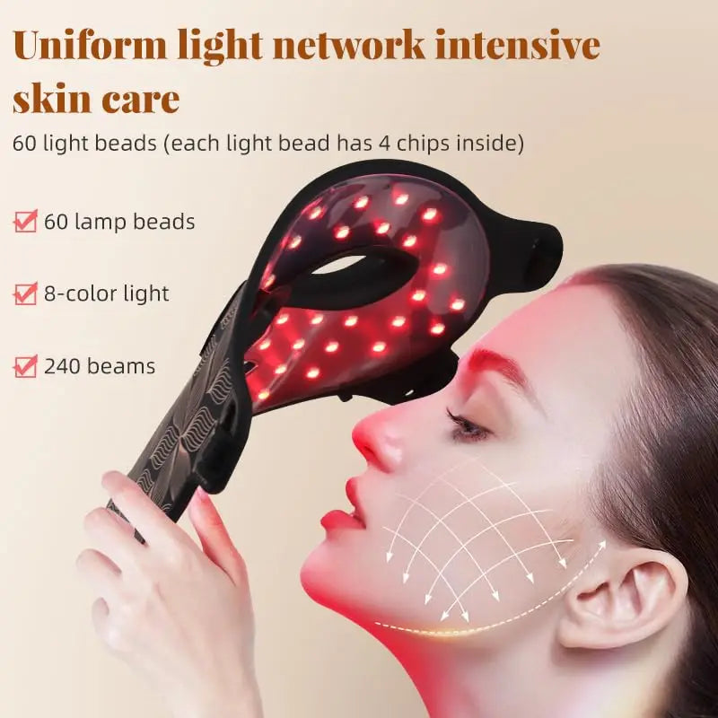 8 Colours Facial and Neck LED Mask - Wellness and Tech