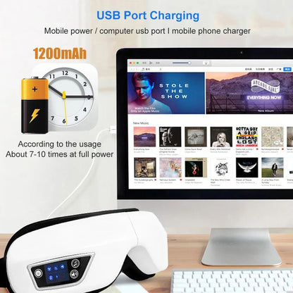 Rechargeable Smart Eye Massager - Wellness and Tech