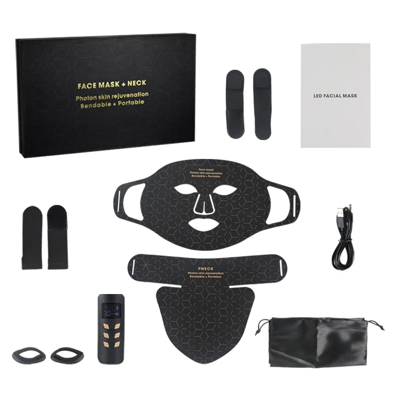 Silicone Infrared Red Light Therapy Face Mask for Skin Care Face Anti-aging - 4 Colours - Wellness and Tech