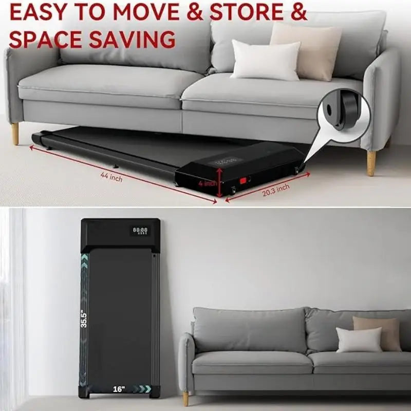 Ultra-Slim Under-Desk Treadmill with Digital Display