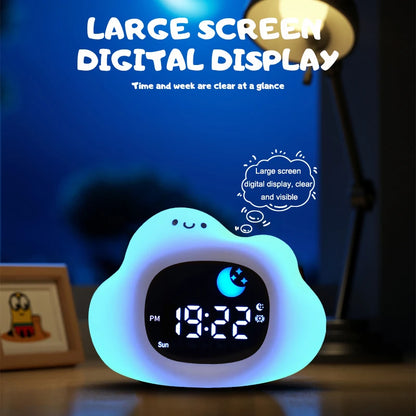 Night Light Clock | Musical Alarm Clock | Led Night Table Light Children Sleep Training
