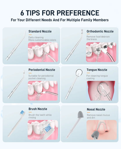 Adult Portable Oral Irrigator - Water Flosser - Wellness and Tech