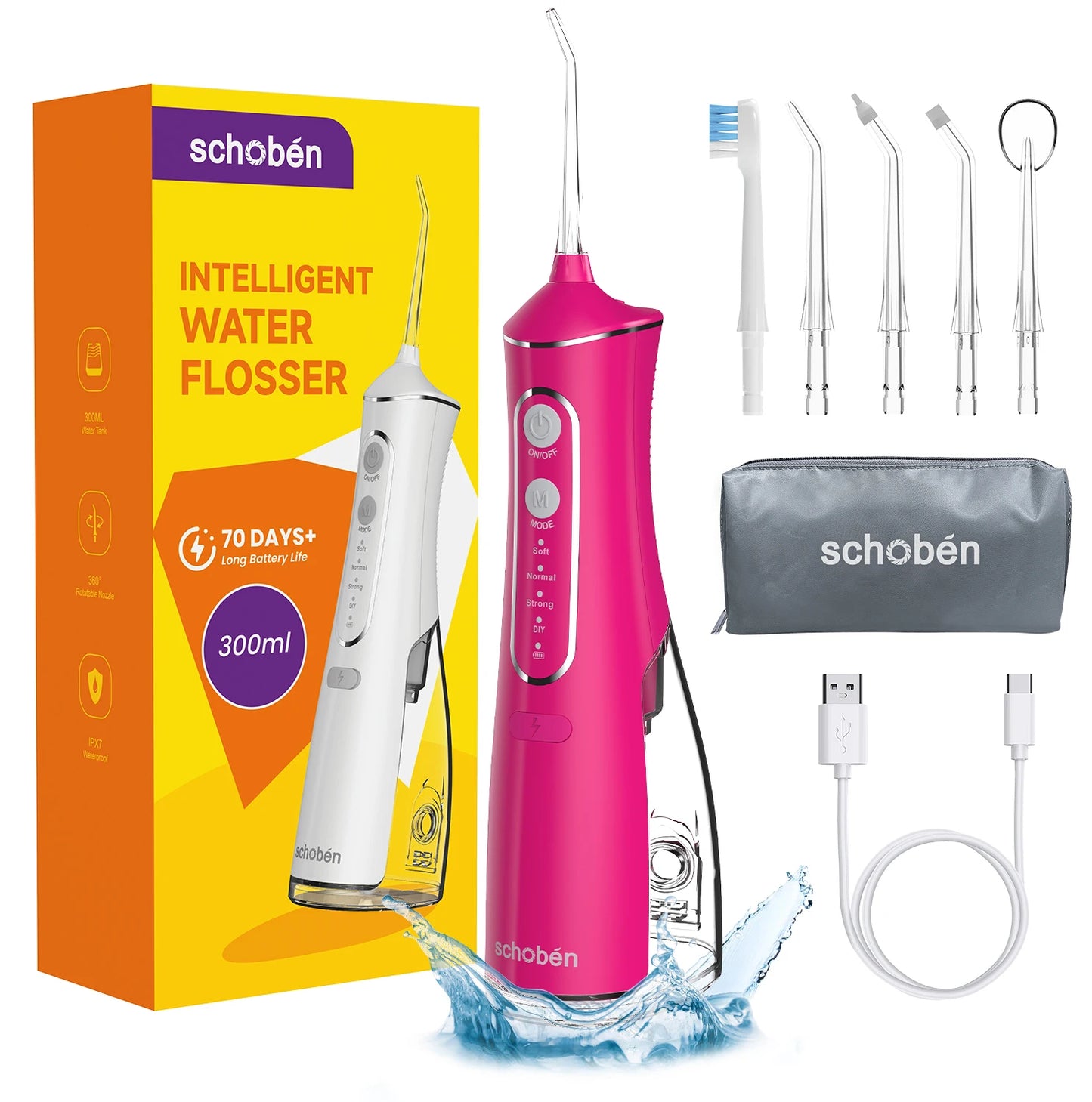 Adult Portable Oral Irrigator - Water Flosser - Wellness and Tech