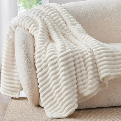 1 Pc ROSEKIND Blankets 3 Size for Bed, Soft & Warm Fleece Blanket