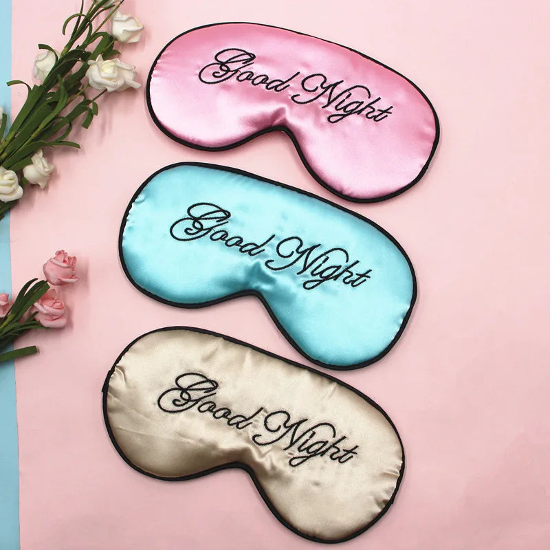 Embroidered Silk Sleep Mask - Wellness and Tech