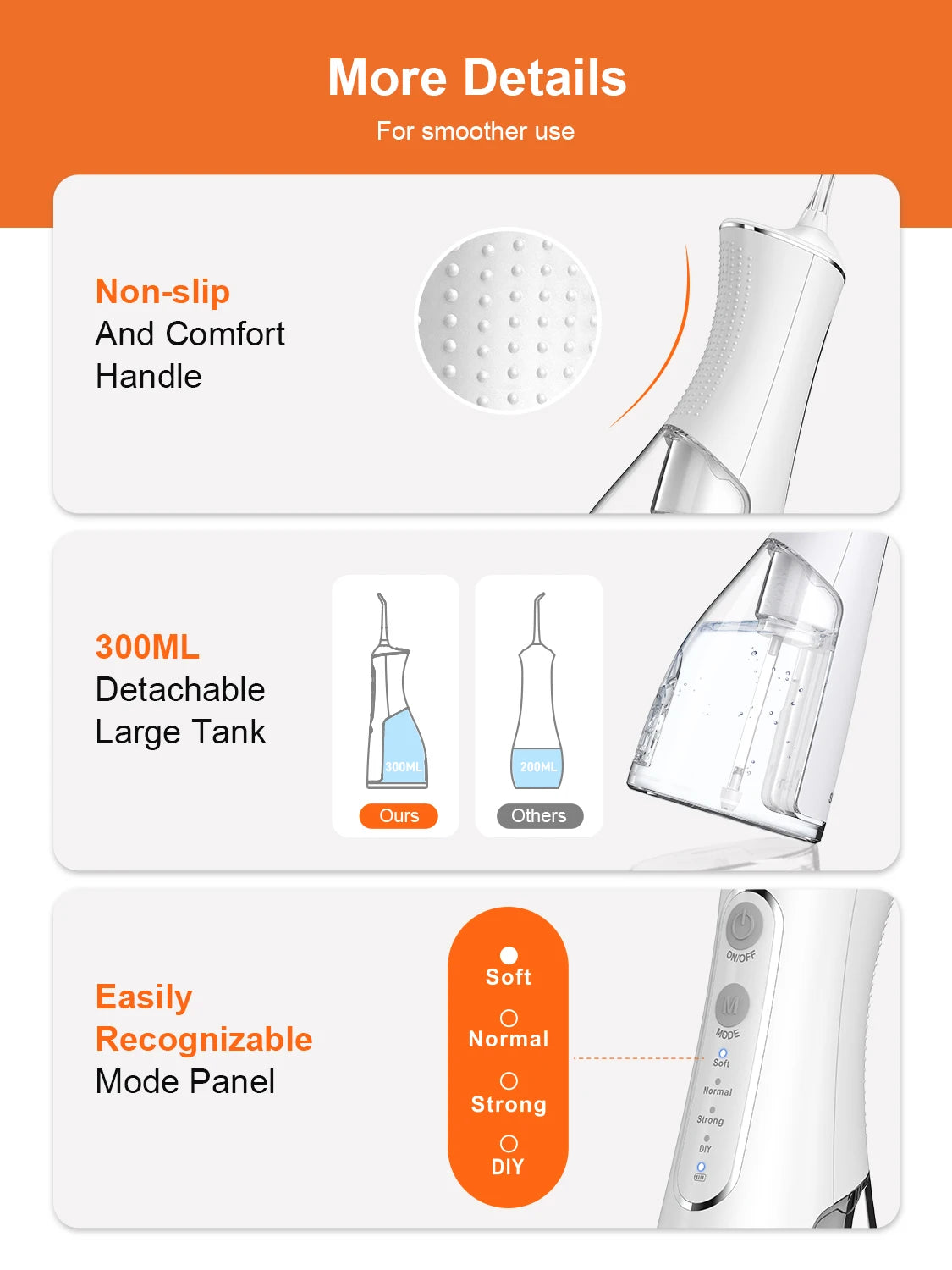 Adult Portable Oral Irrigator - Water Flosser - Wellness and Tech