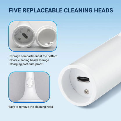 Electric Teeth Polisher 8pcs Replaceable Heads Dental Scaler Tartar Stain Plaque Remover Tooth Cleaner Whitener Oral Care - Wellness and Tech
