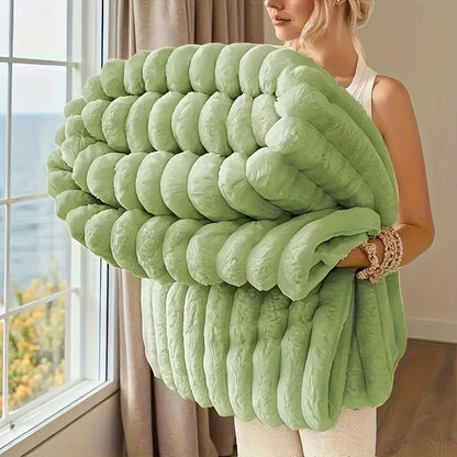 1 Pc ROSEKIND Blankets 3 Size for Bed, Soft & Warm Fleece Blanket
