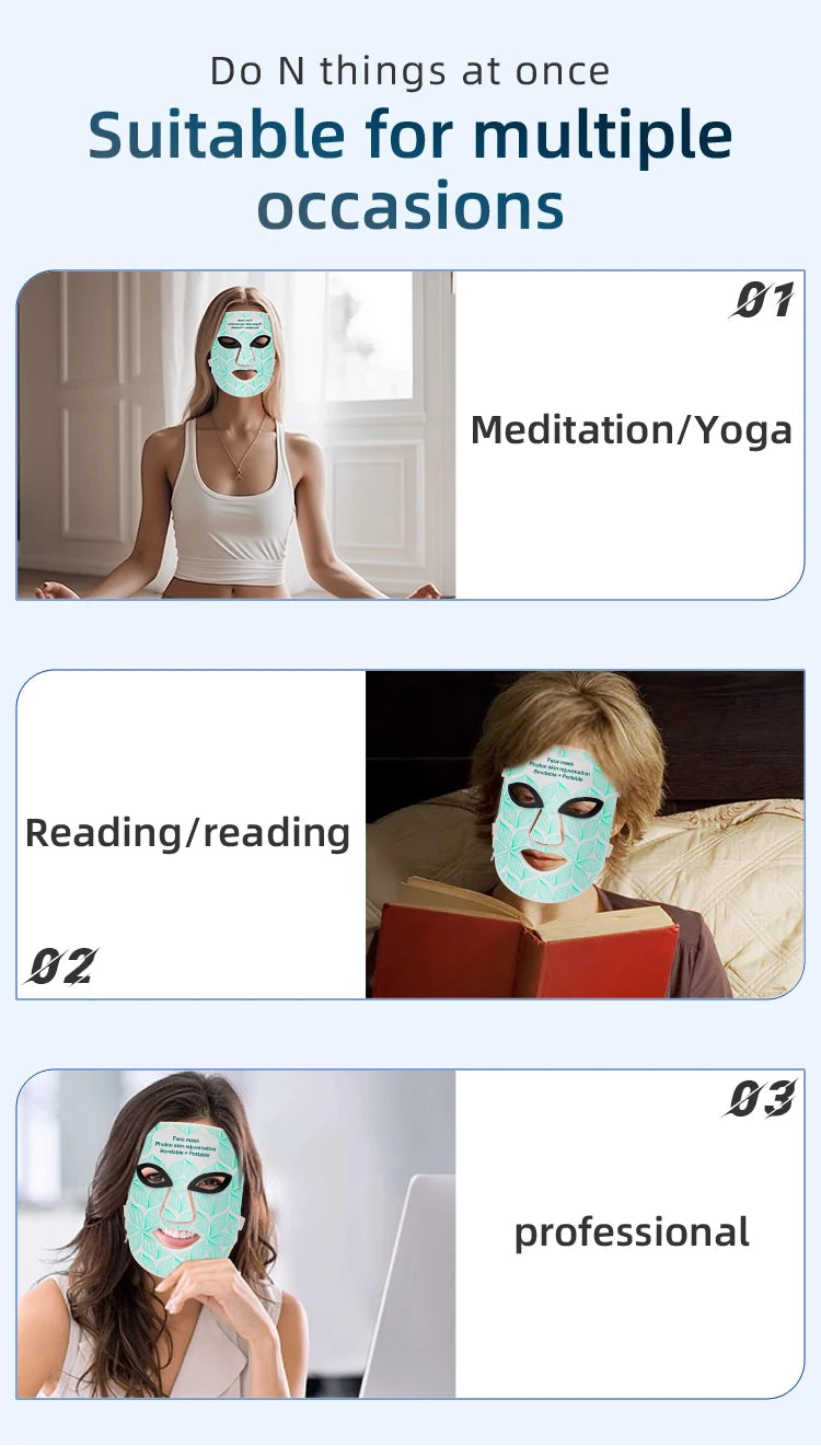 8 Colours Facial and Neck LED Mask - Wellness and Tech