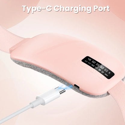 Women Menstrual Heating Pads Effective Hot Compress Period Relief Belt Rechargeable Heated Waist Massager Gifts for Female - Wellness and Tech