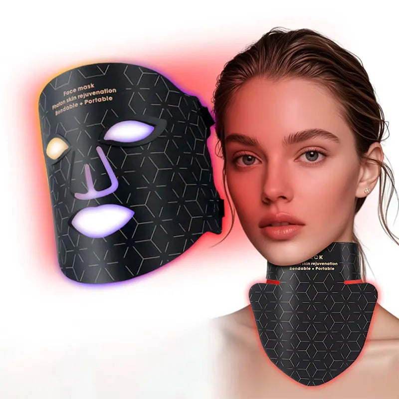 Silicone Infrared Red Light Therapy Face Mask for Skin Care Face Anti-aging - 4 Colours - Wellness and Tech