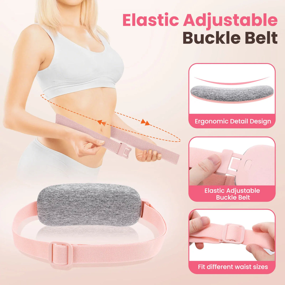 Women Menstrual Heating Pads Effective Hot Compress Period Relief Belt Rechargeable Heated Waist Massager Gifts for Female - Wellness and Tech