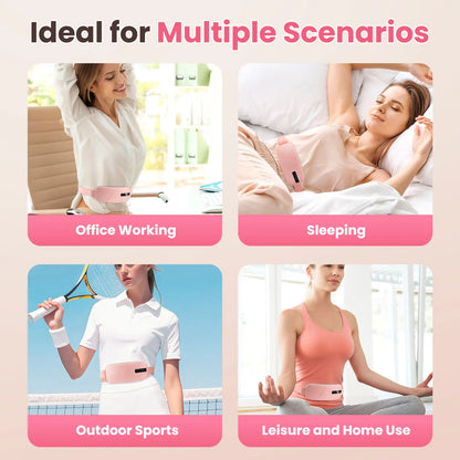 Women Menstrual Heating Pads Effective Hot Compress Period Relief Belt Rechargeable Heated Waist Massager Gifts for Female - Wellness and Tech
