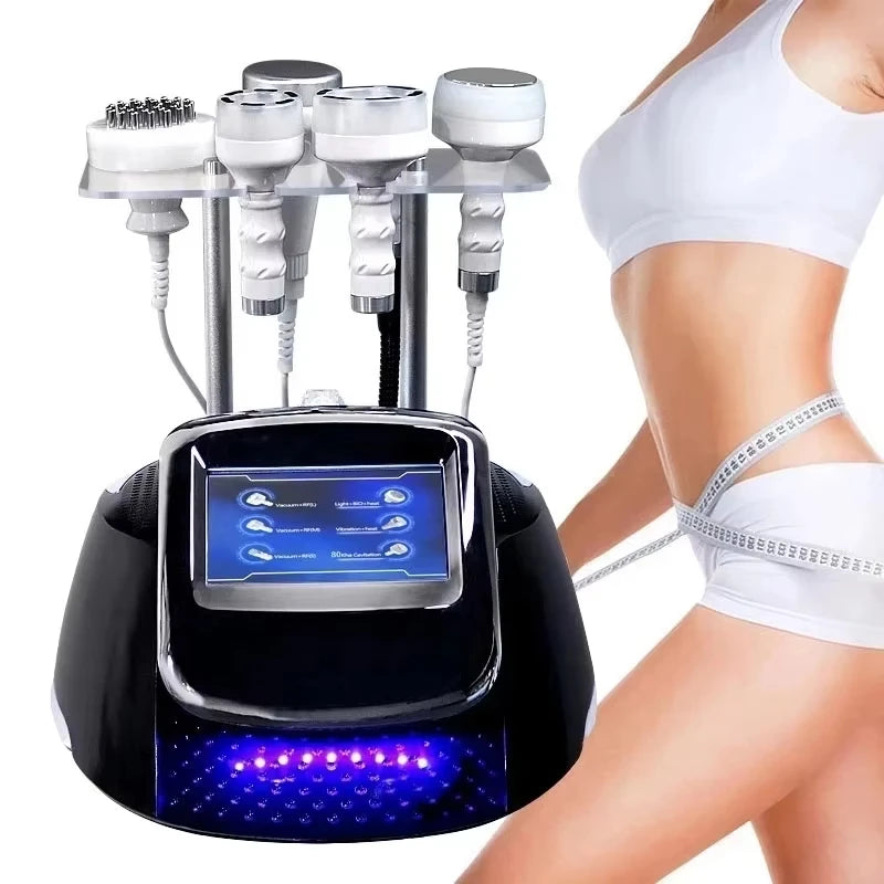 80k Cavitation + RF+ Vacuum Body Slimming Fat Burner Health Machine 6 in 1 Ultrasound Massager--Weight Loss Beauty Device - Wellness and Tech