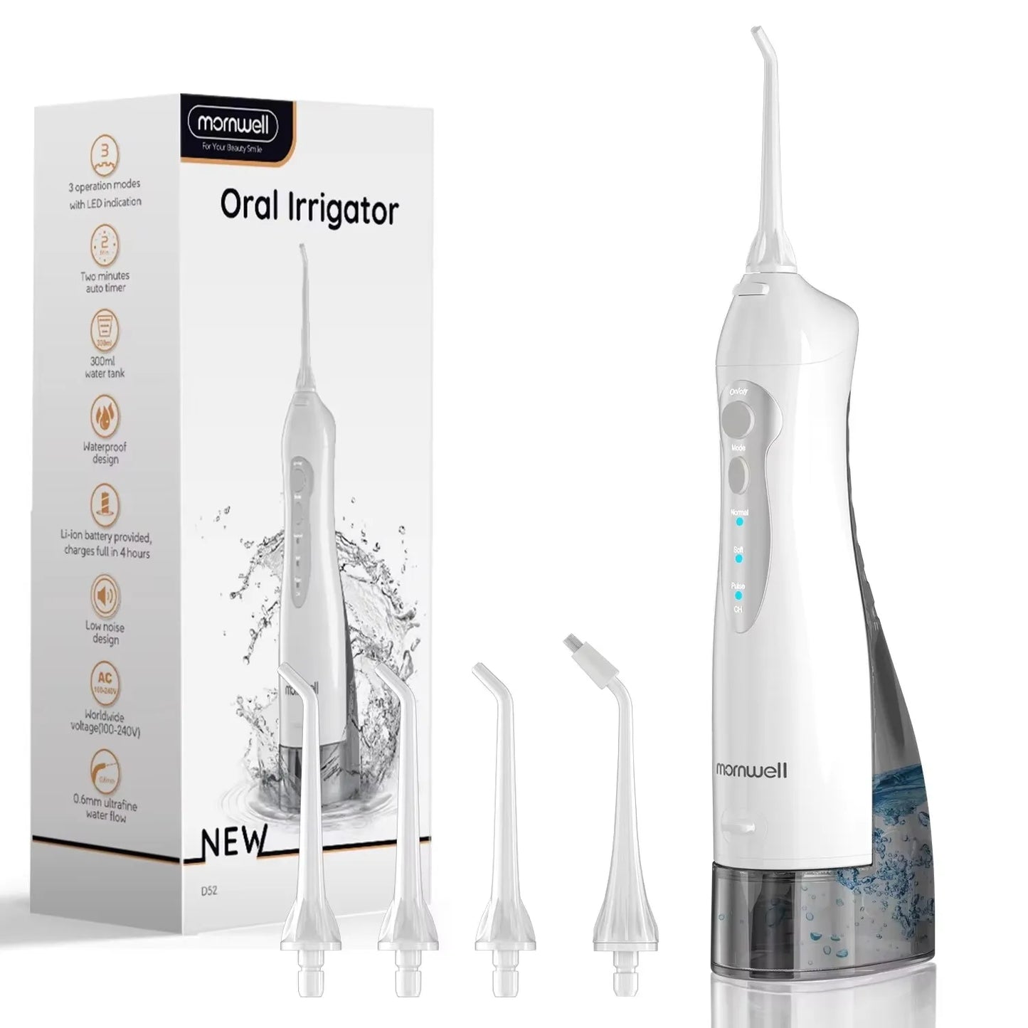 Rechargeable Water Dental Flosser - Wellness and Tech