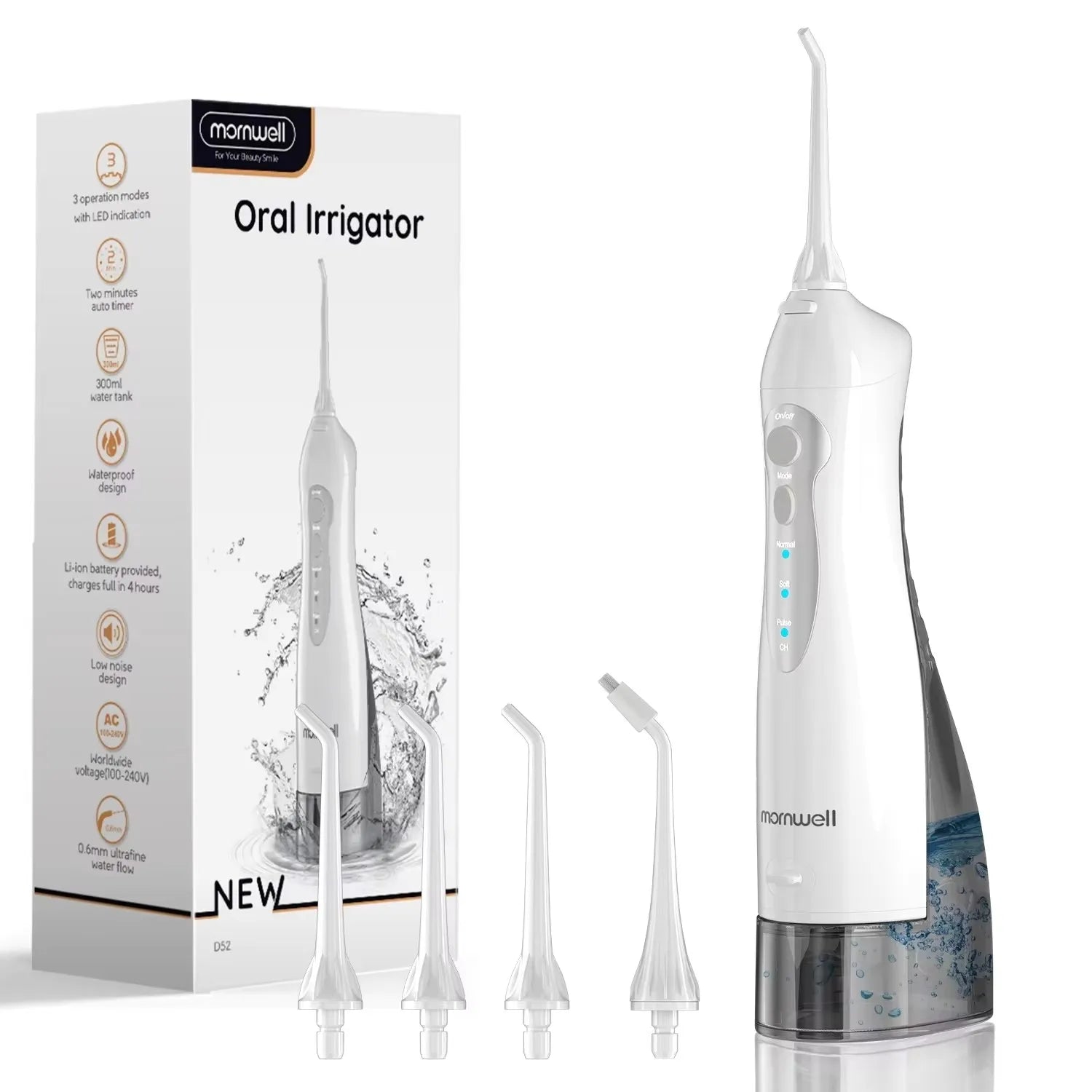 Rechargeable Water Dental Flosser - Wellness and Tech