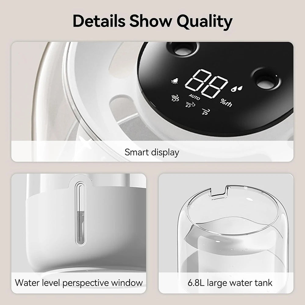 6.8L Air Humidifier | 3 Spray Modes Air Purifier