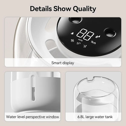 6.8L Air Humidifier | 3 Spray Modes Air Purifier